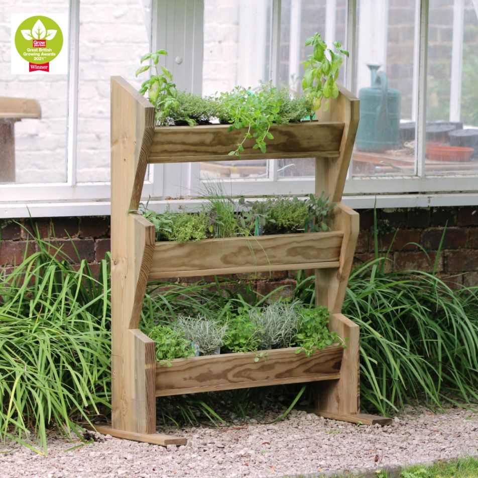 Wooden herb planter | Zest Vertical Herb stand