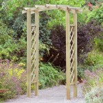 Zest Starlight Arch for gardens with trellis panels on the sides