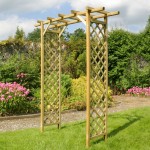 Zest sunset arch is a wooden garden arch perfect for any garden.