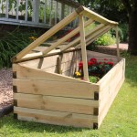 Side view of the Zest sleeper cold frame outdoor planter