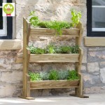 Zest vertical wooden herb planter