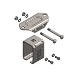 This diagram shows the different parts of the lock joint soffit bracket and how it fits together