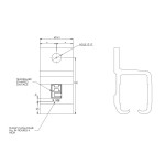 This diagram shows a PDF drawing of the aluminium bracket and all the measurements of it