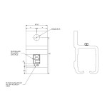 This PDF drawing shows the dimensions of the lock joint bracket