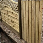 4.8m x8" wooden rail shown on the bottom of a fence