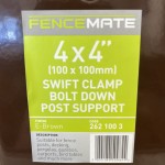 These brown Fencemate bolt down supports are suitable for square timbers and designed to fix to concrete, decking or walls.