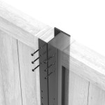 Durapost pan head screws shown being attached to DuraPost fence panels