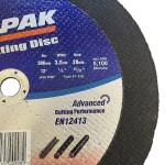 These metal cutting discs are for clean, precise cuts in stainless steel and other metals. Information on the disc shown.