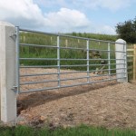 Ashbourne galvanised gate in a field