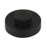 These Colour caps are made to suit standard 8mm hex head cladding fixings with 16mm washer.  Black cap shown
