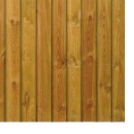 This bowtop fence panel is a popular choice for gardens as it allows good privacy, close up of bottom of panel shown