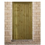 Charlton country wood gate made from feather edge board, shown in garden setting without metal work