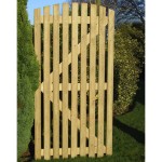 Charltons Curved Orchard Wooden Gate is a slatted gate with a curved wooden top.  Shown here without metalwork