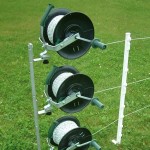 Rutland compact reel shown on an electric fence