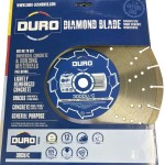 This Duro diamond cutting blade has a keyhole gullet design, giving less chipping and reduced vibration. Front cover shown 