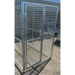 This dog pen front comes with a 2ft gate opening inwards. Shown here fully built with side panels