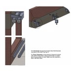 This diagram shows how the closed end pieces connect to the brackets on the coburn slding door track