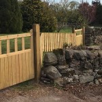 Dressed fence posts shown on a fencing job