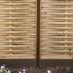 DuraPost metal fencing UK shown with two wooden panels attached