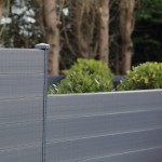 DuraPost composite gravel boards used to create a composite fencing panel