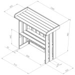 Zest folding garden bar dimensions