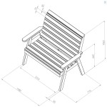 Zest Freya 2 seater garden bench dimensions