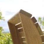Back view of the Zest Freya 2 seater wooden garden bench