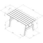 Zest Freya rectangle wooden dining table dimensions