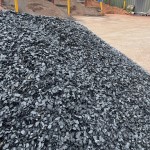 Grey slate chippings pile
