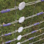 Gripple wire joiners shown on a fence