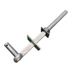 Galvanised hook to bolt for wooden posts
