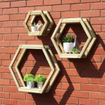 Zest Honeycomb Shelf Set Of 3 shown on a wall