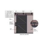 This diagram shows the silver bow handle being attached to a metal door for a Coburn sliding door