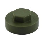 These Colour caps are made to suit standard 8mm hex head cladding fixings with 16mm washer. Olive green cap shown
