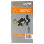 Box showing contents of gate mate premium long throw lock