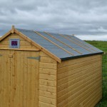 Mineral roof felt is ideal for applications such as sheds.  Shown her on a ten by eight roof