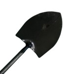 Round mouth shovel close up view