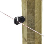 Rutland easy drill wood screw insulator, on a post