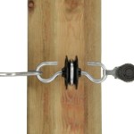 Rutland screw in gate anchor shown on a post