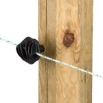 Rutland rope insulator shown on a post