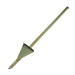 Metal post for holding electric fence reels