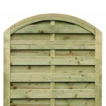 This San Remo bow top gate is designed to be used with San Remo panels. Offering good privacy and wind protection.