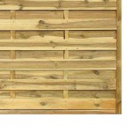 This San Remo Omega fence panel comes with a bow top and is a popular fencing panel.  Close up of bottom shown
