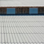 Eternit FarmTec fibre cement corrugated roofing sheets shown on a shed roof
