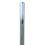 Galvanised metal gate post with single hole for latching a gate into