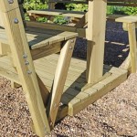 Close up view of the Zest Stirling wooden arbour