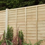 6ft pressure treated superlap fence panels shown in a garden setting