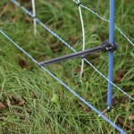 Rutland supplementary set for pasture nets shown on a fence