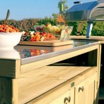 Close up of the table on a Zest Terraza garden furniture set