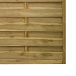 This San Remo Flat Top fence panel comes with trellis and is a popular fencing panel. Close up of bottom of panel shown